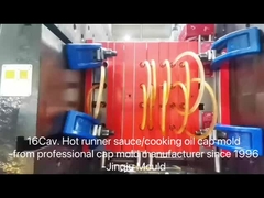 16구멍 플립 톱 캡 Mold PE 소이 소스 병을 위한 재료 당기 고리